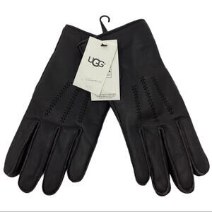 Ugg Brown Leather Wrangell Glove Conductive NWT